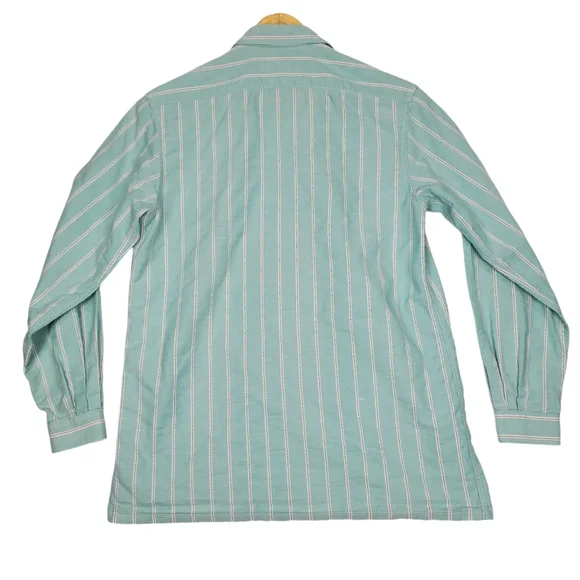 Burberrys of London Men's Verticle Stripe Button Up Shirt SZ 42 Made in France - Picture 2 of 16